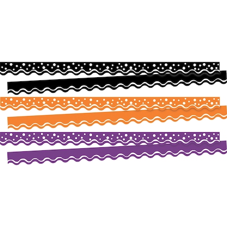 Barker Creek Halloween Double-Sided Scalloped Trim Set, 3 designs, 39/set 4026